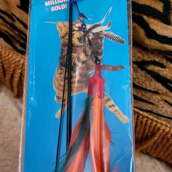 Cat Toy Da-Bird Feather Wand Interaction 36 in.... Cats Love These!!.. Bran New! - Picture 2 of 7